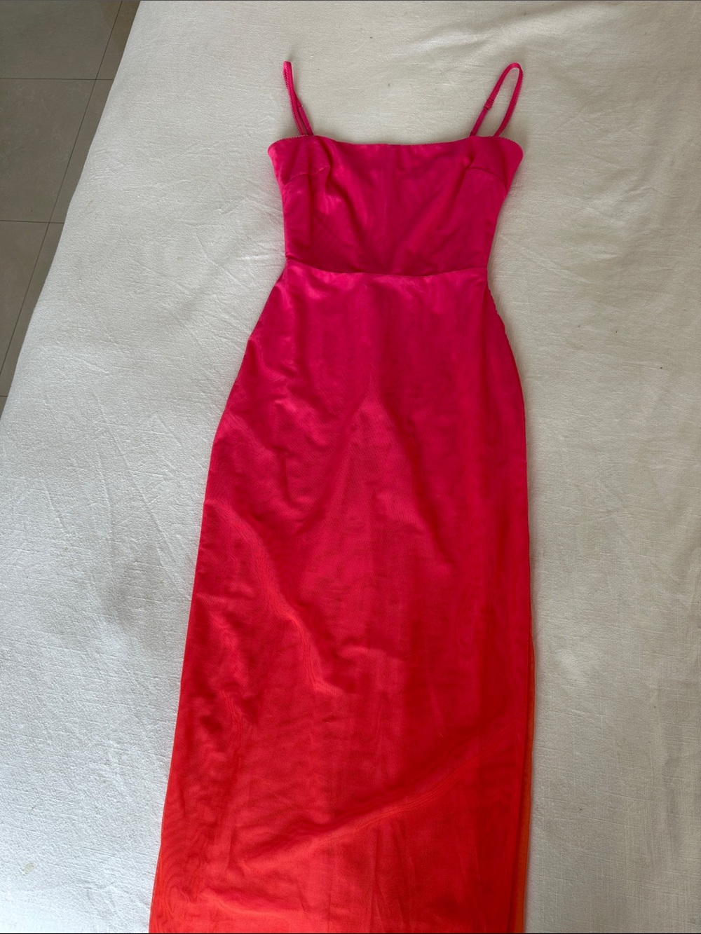 House of CB Hot Pink Spaghetti-Strap Maxi Dress